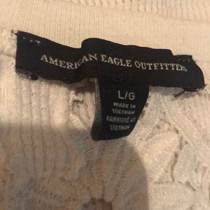 American Eagle Outfitters Tops - Waffle t-shirt with flowered collar American Eagle Outfitters Tops - Waffle t-shirt with flowered collar